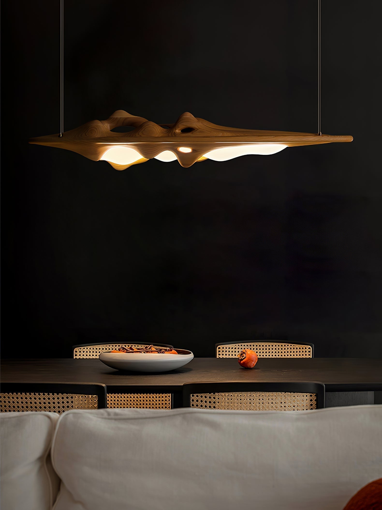 Ulsorira Topographic Wood Pendant Light - Lamp Outdoor