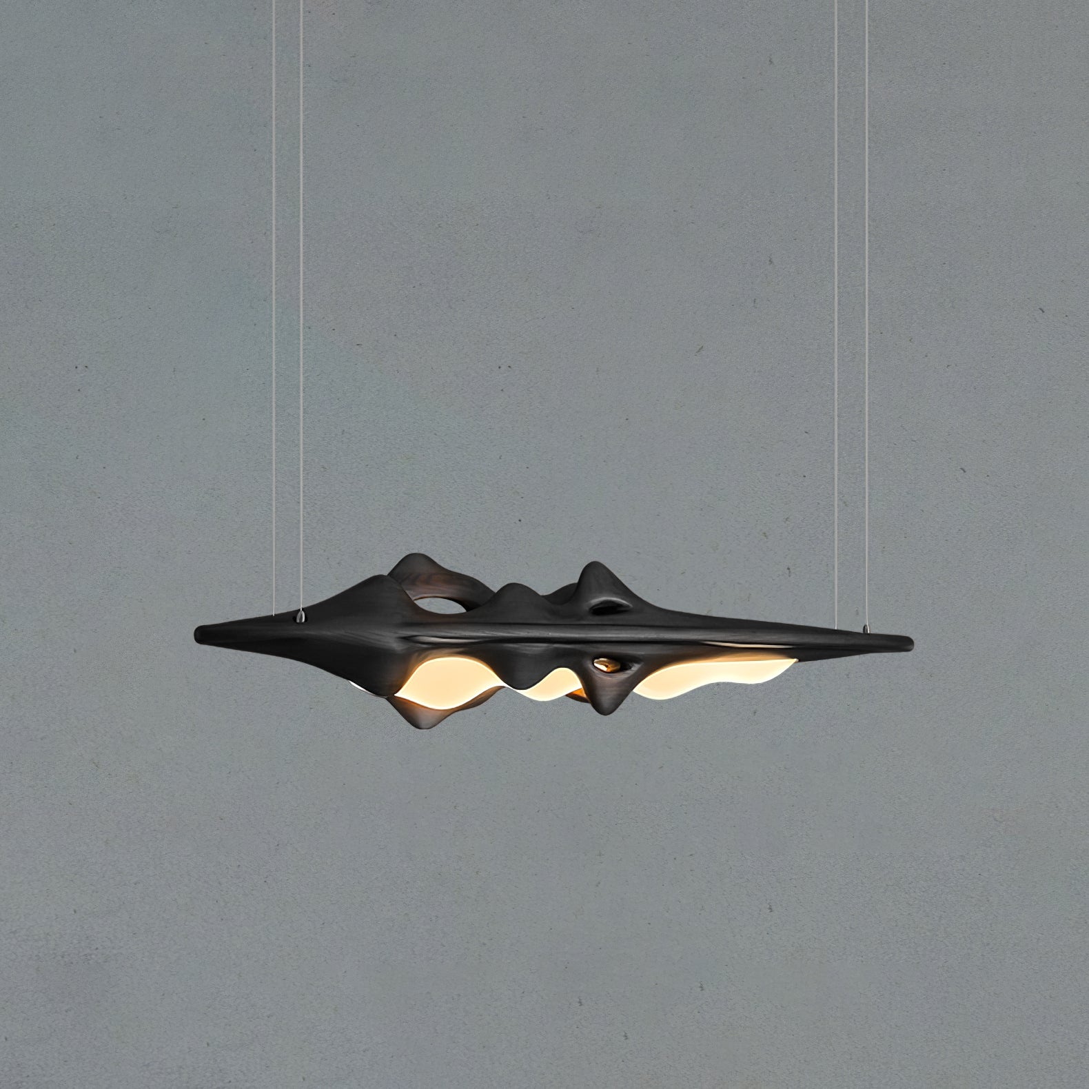 Ulsorira Topographic Wood Pendant Light - Lamp Outdoor