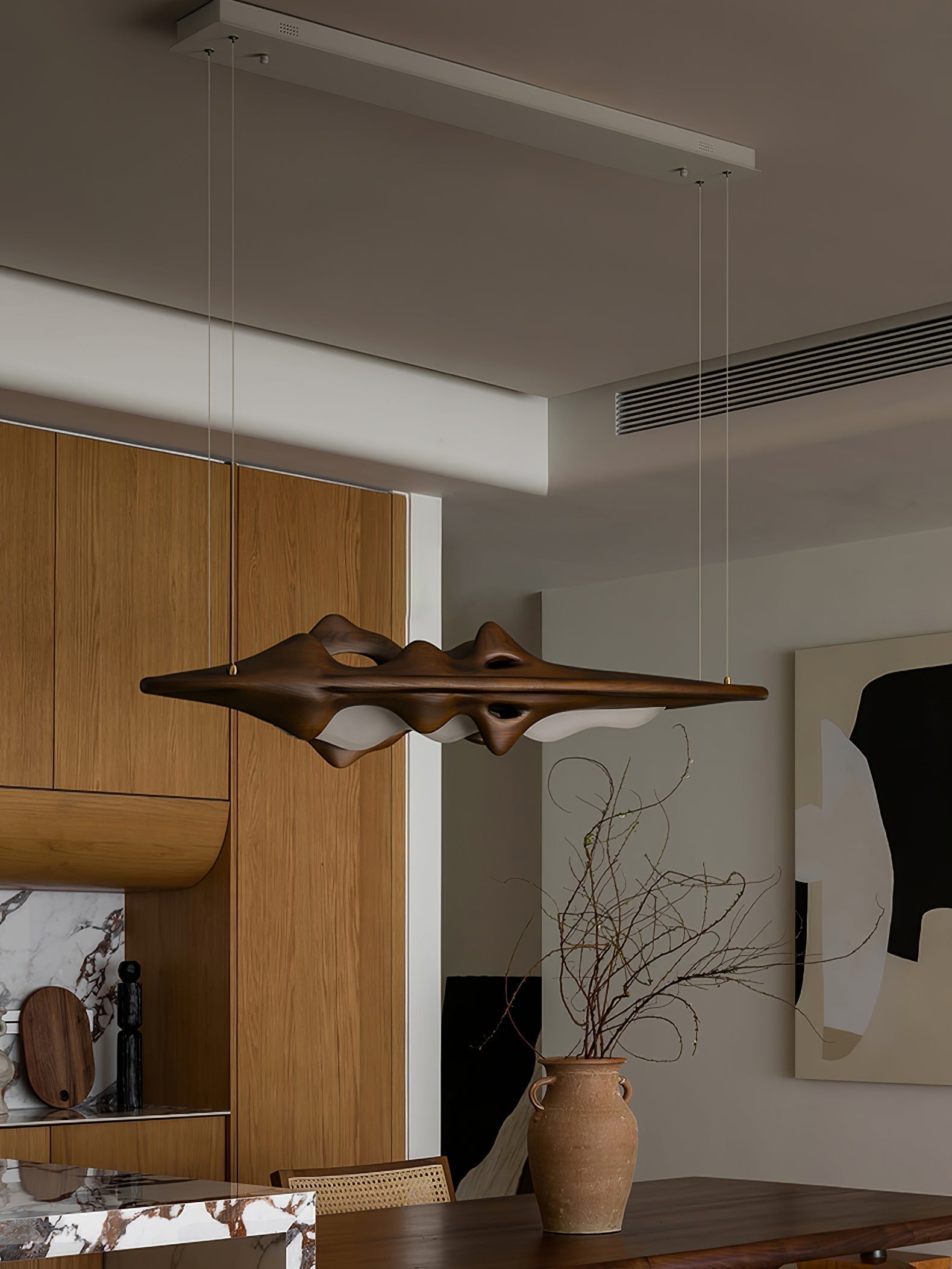 Ulsorira Topographic Wood Pendant Light - Lamp Outdoor