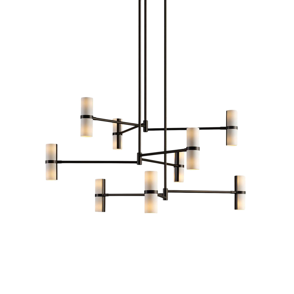 Voltaire Chandelier Brass Contemporary