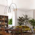 Solara Pendant Lamp Overlapping Cylinder Minimalist Dining Room - Letslighting