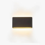 Bastro Modern Rectagulart Waterproof Outdoor Wall Lamp, Black/White - Lamp Outdoor