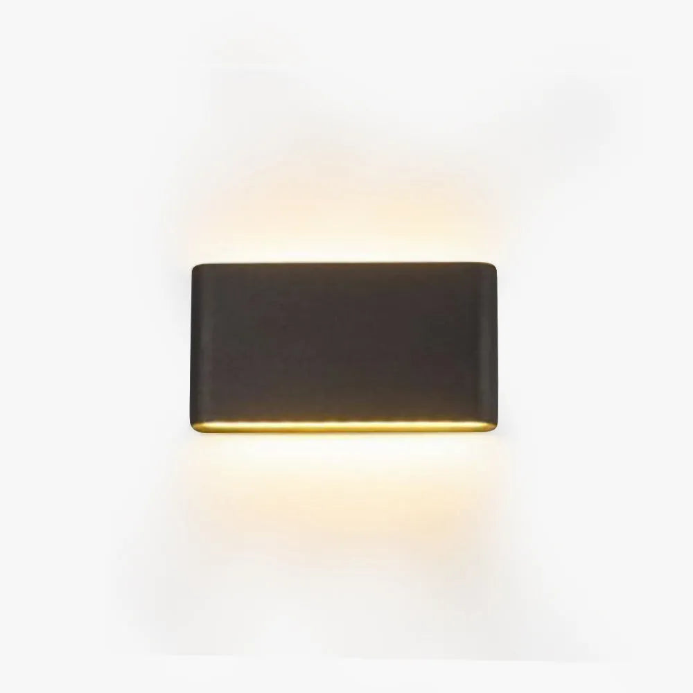 Bastro Modern Rectagulart Waterproof Outdoor Wall Lamp, Black/White - Lamp Outdoor