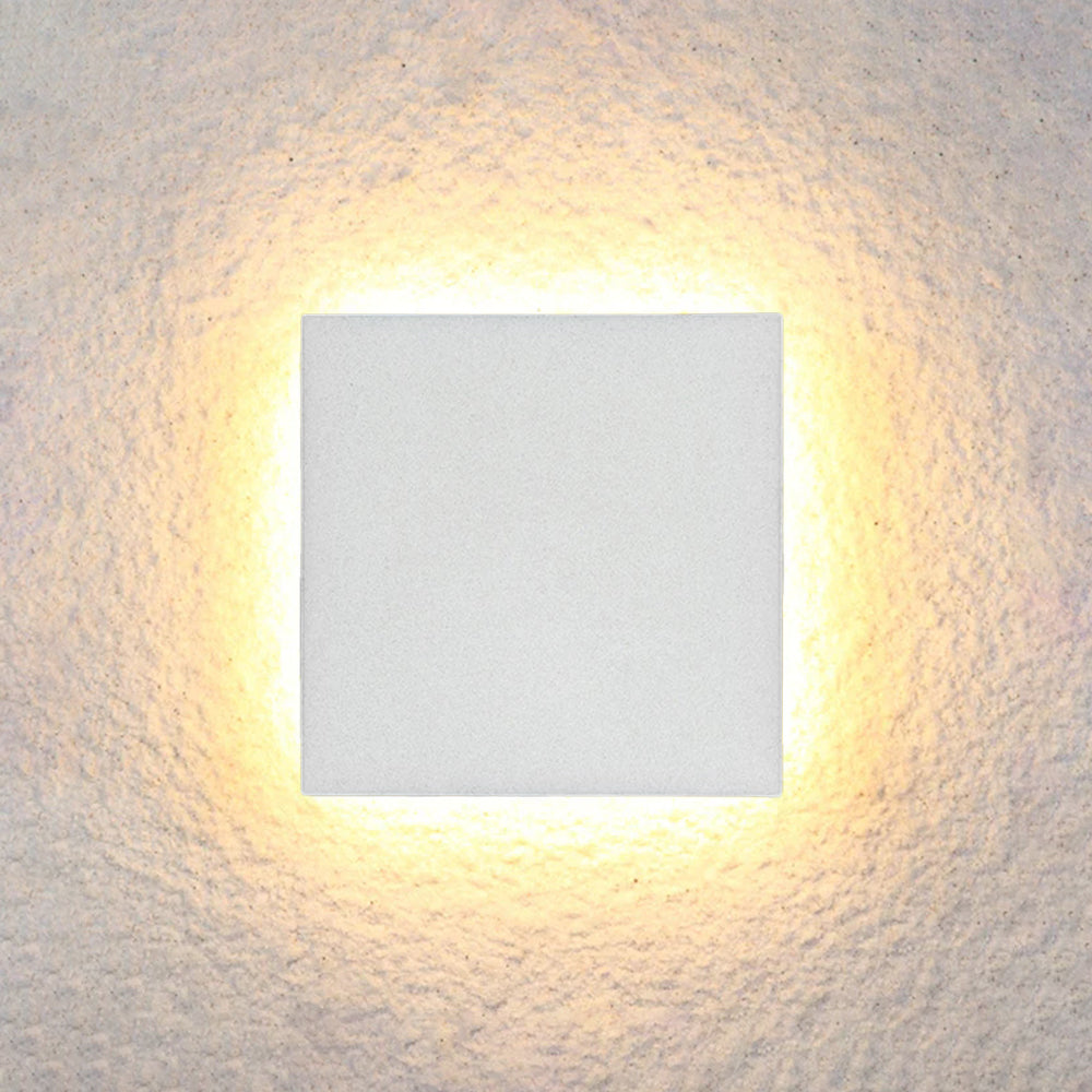 Klyne Minimalist Round/Square Outdoor Wall Lamp LED, Black/White - Lamp Outdoor