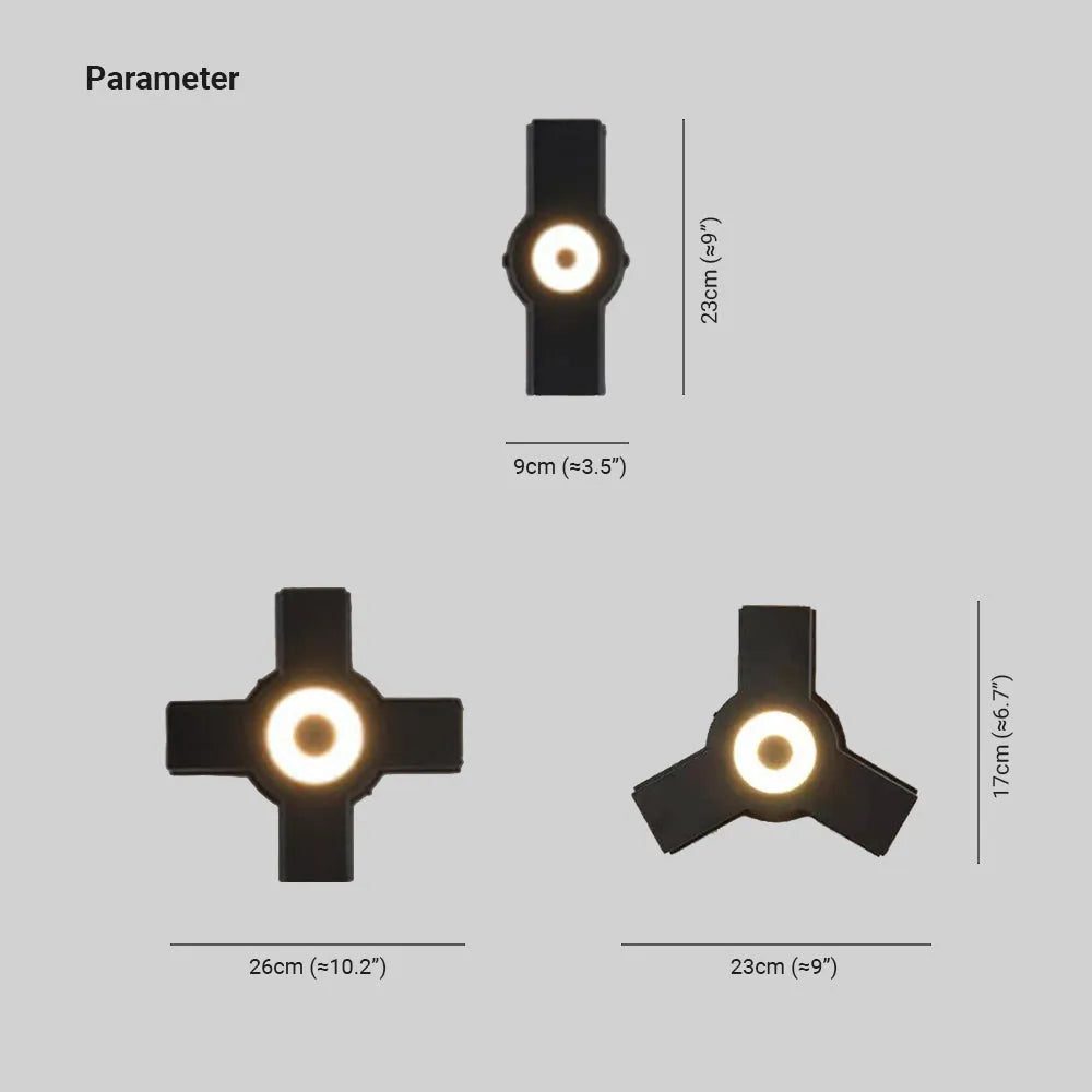 Ovelo Modern Waterproof Minimalist Cross Outdoor Wall Light Garden/Corridor - Lamp Outdoor