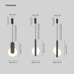 Doria Modern LED Pendant Light Black/White Metal Living Room - Lamp Outdoor