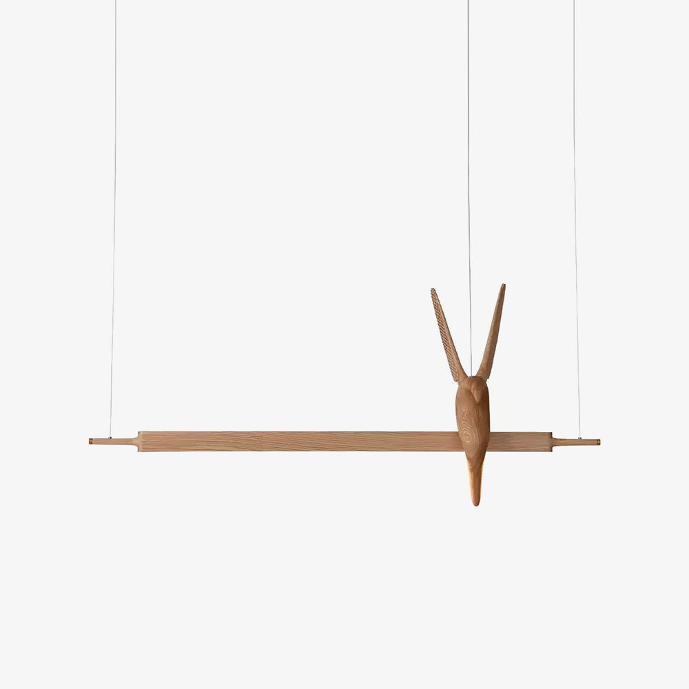 Varinisra Sculptural Oak Pendant Light - Lamp Outdoor
