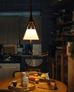 Zovenarae Triangular Wood Pendant Light - Lamp Outdoor