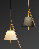 Zovenarae Triangular Wood Pendant Light - Lamp Outdoor
