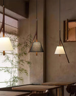 Zovenarae Triangular Wood Pendant Light - Lamp Outdoor