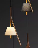 Zovenarae Triangular Wood Pendant Light - Lamp Outdoor