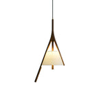 Zovenarae Triangular Wood Pendant Light - Lamp Outdoor