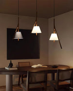 Zovenarae Triangular Wood Pendant Light - Lamp Outdoor