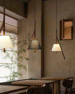 Zovenarae Triangular Wood Pendant Light - Lamp Outdoor