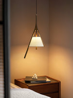 Zovenarae Triangular Wood Pendant Light - Lamp Outdoor