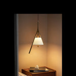 Zovenarae Triangular Wood Pendant Light - Lamp Outdoor