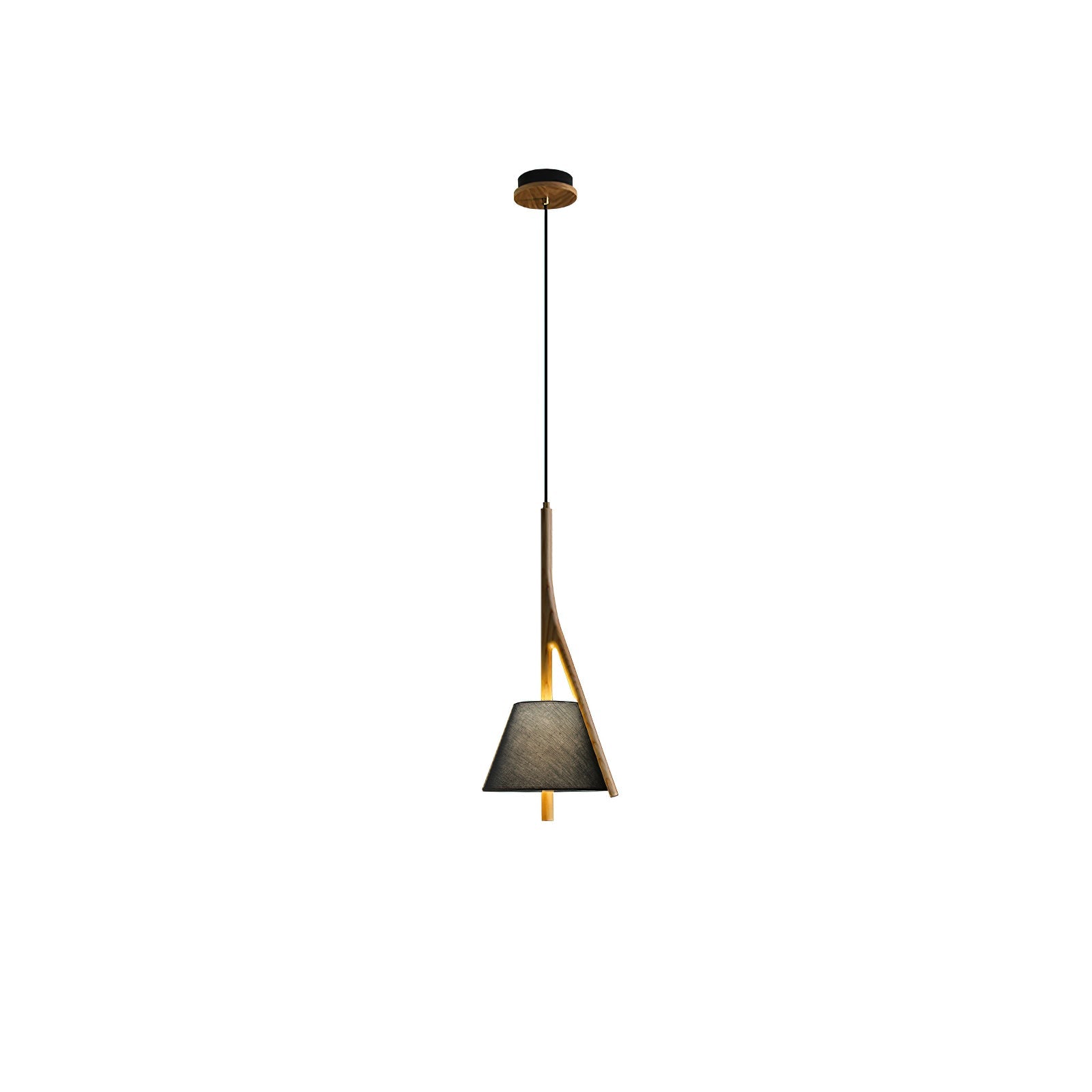 Zovenarae Triangular Wood Pendant Light - Lamp Outdoor