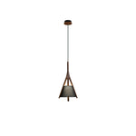 Zovenarae Triangular Wood Pendant Light - Lamp Outdoor