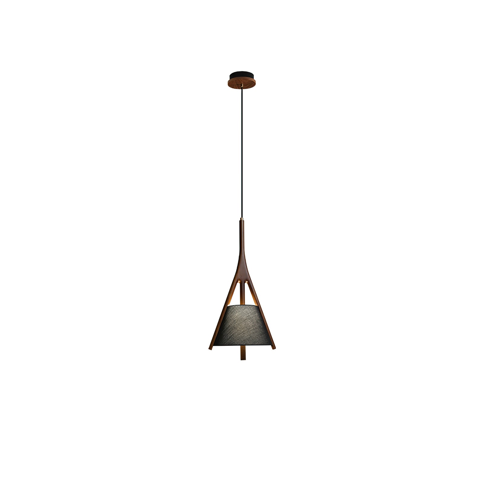 Zovenarae Triangular Wood Pendant Light - Lamp Outdoor