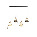 Zovenarae Triangular Wood Pendant Light - Lamp Outdoor