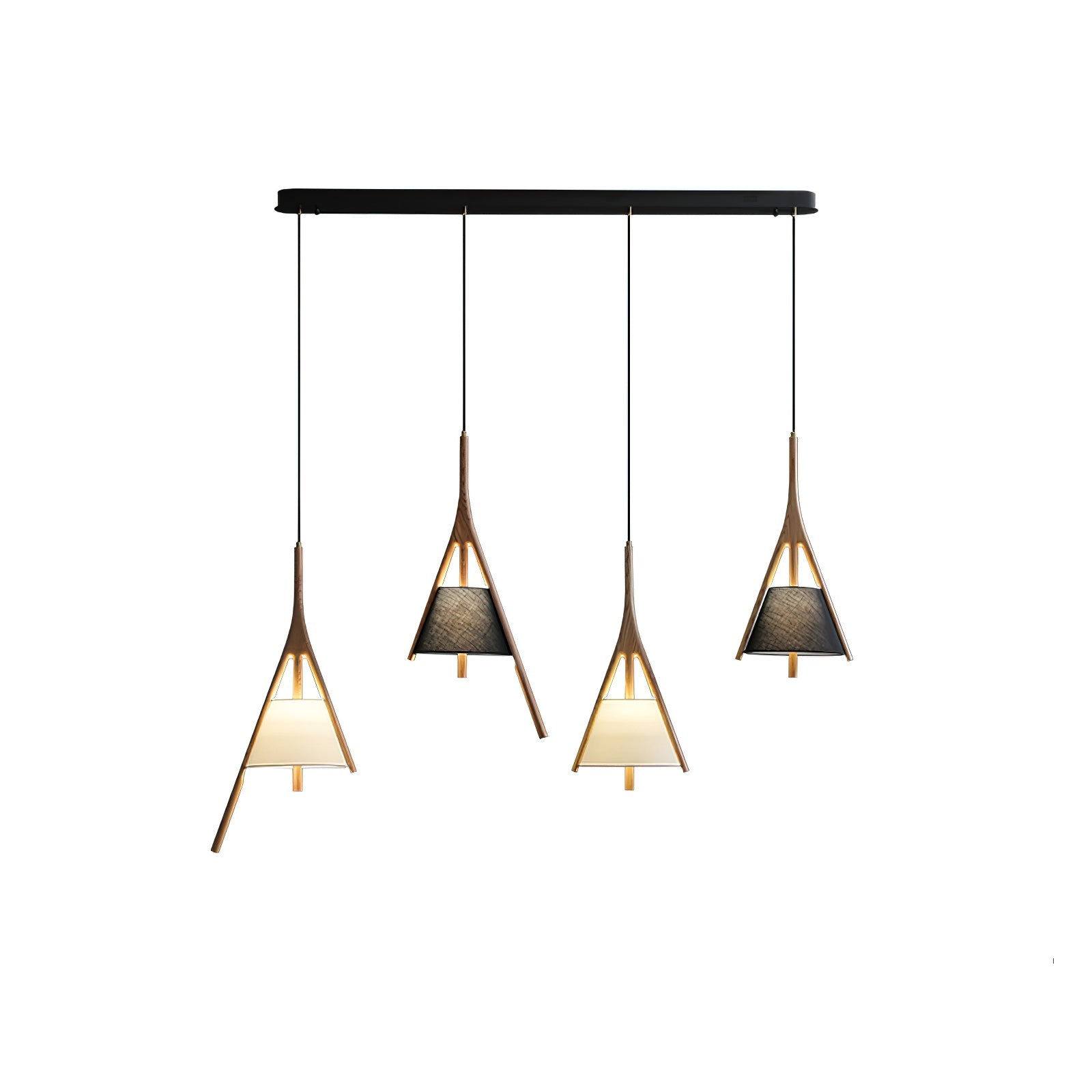 Zovenarae Triangular Wood Pendant Light - Lamp Outdoor