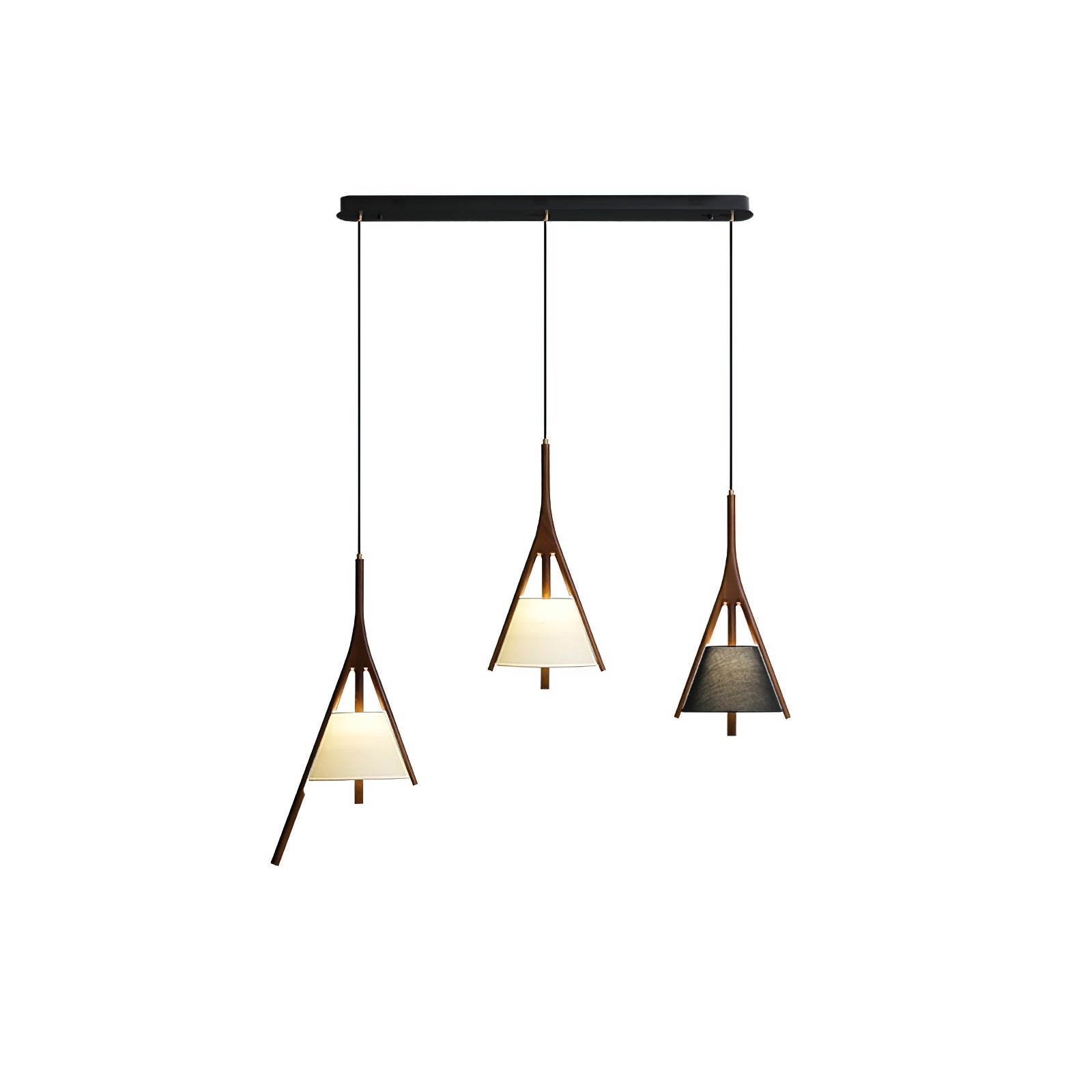 Zovenarae Triangular Wood Pendant Light - Lamp Outdoor