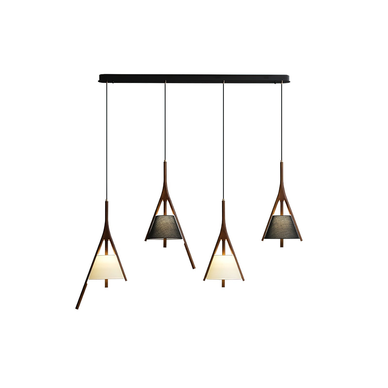 Zovenarae Triangular Wood Pendant Light - Lamp Outdoor
