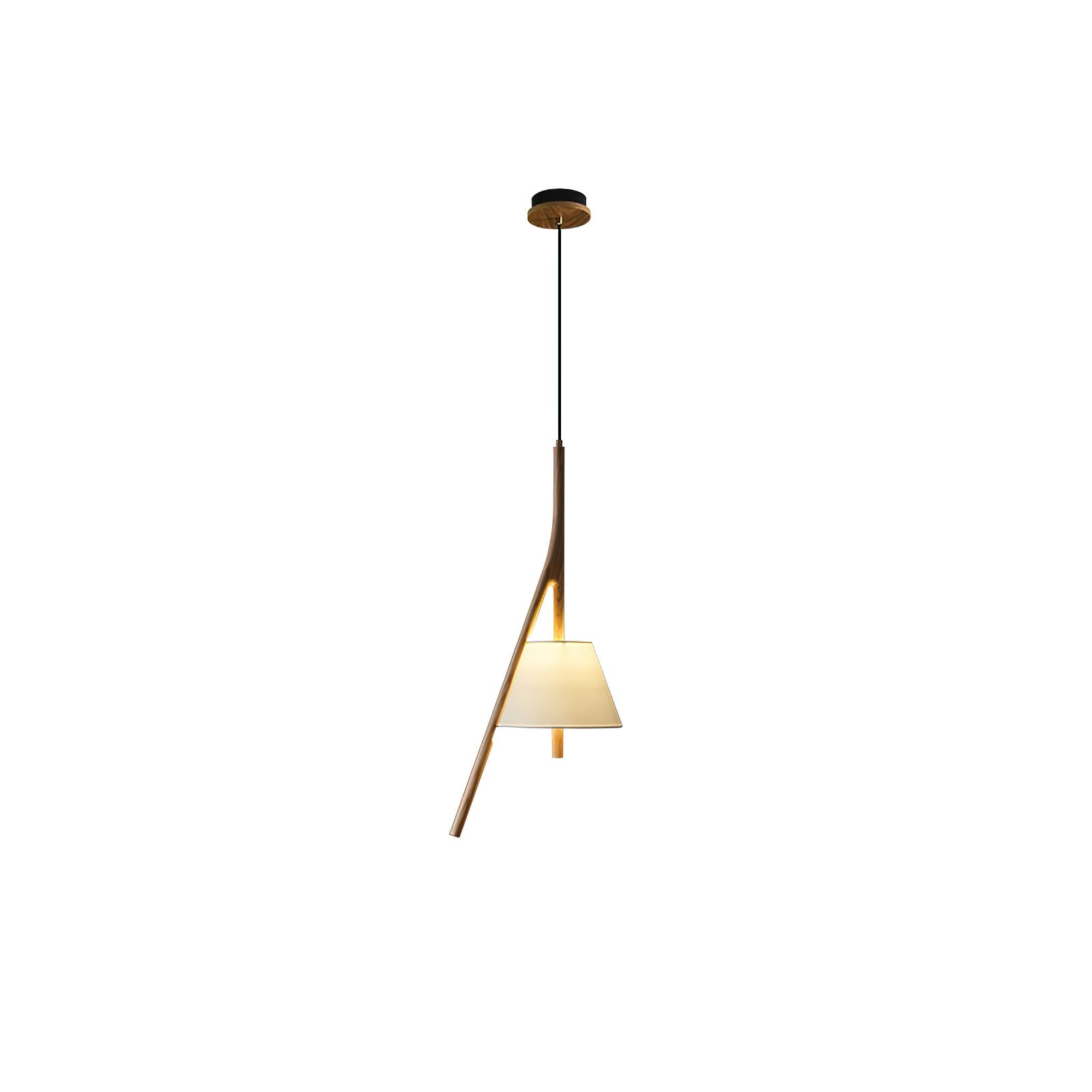 Zovenarae Triangular Wood Pendant Light - Lamp Outdoor