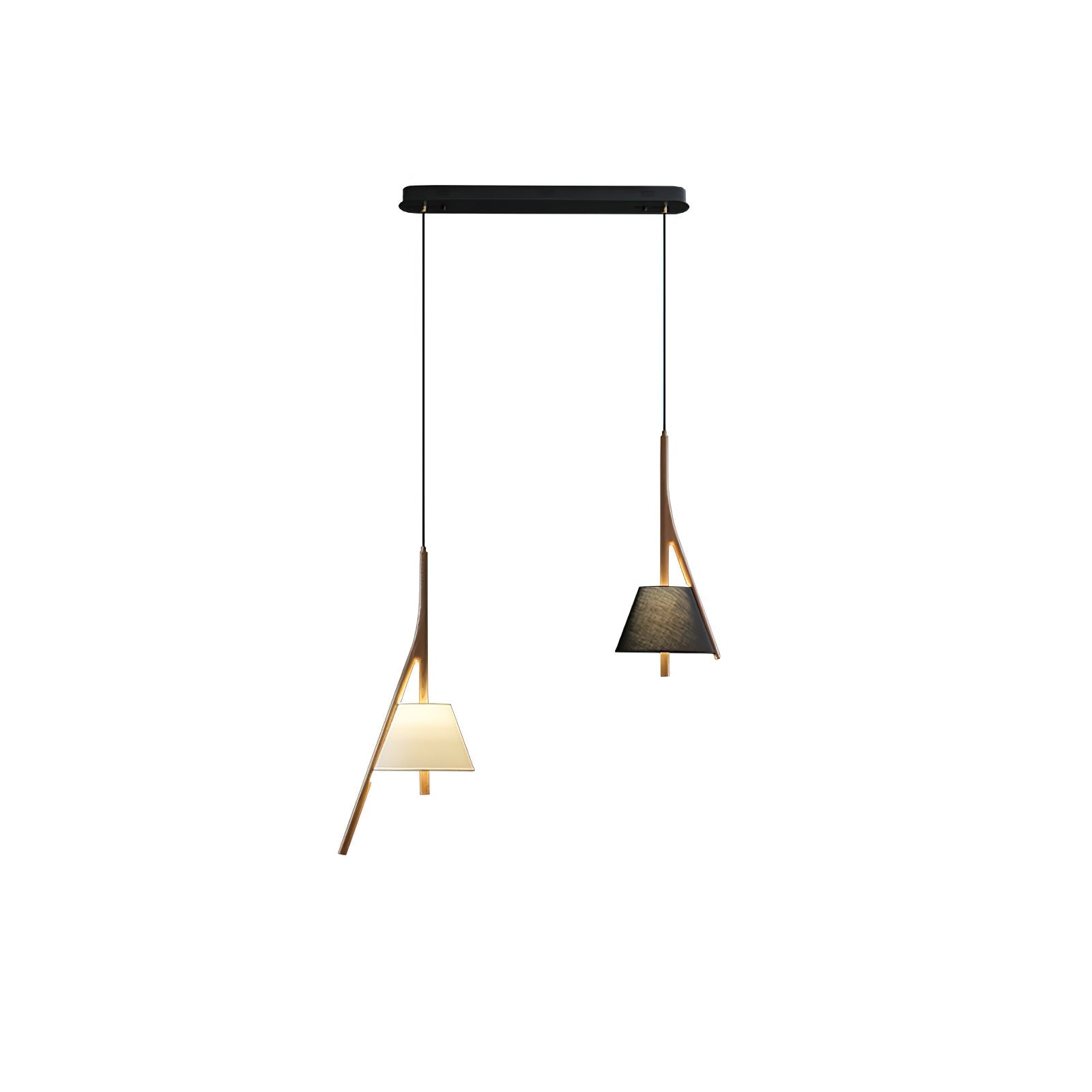 Zovenarae Triangular Wood Pendant Light - Lamp Outdoor