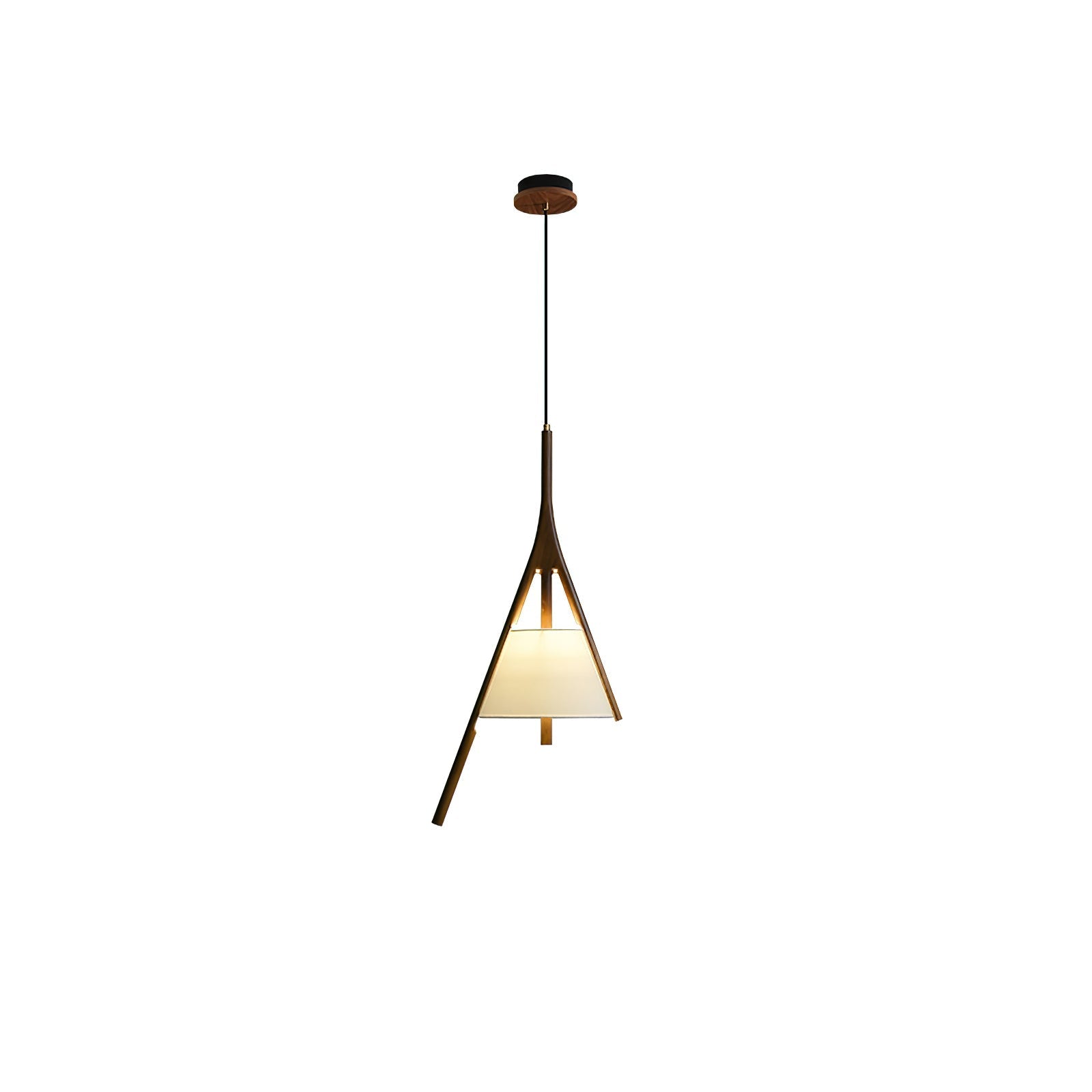 Zovenarae Triangular Wood Pendant Light - Lamp Outdoor