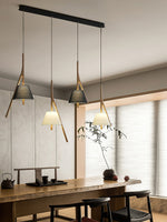 Zovenarae Triangular Wood Pendant Light - Lamp Outdoor