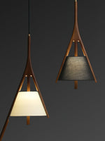Zovenarae Triangular Wood Pendant Light - Lamp Outdoor