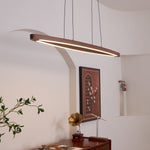 Walnut Arc Linear Pendant Lamp - Lamp Outdoor