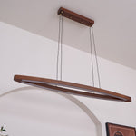 Walnut Arc Linear Pendant Lamp - Lamp Outdoor