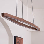 Walnut Arc Linear Pendant Lamp - Lamp Outdoor