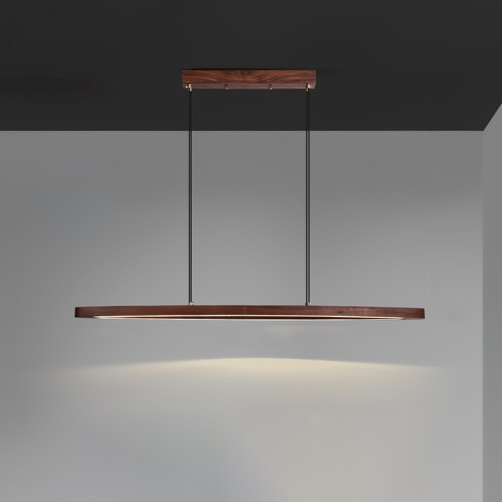 Walnut Arc Linear Pendant Lamp - Lamp Outdoor
