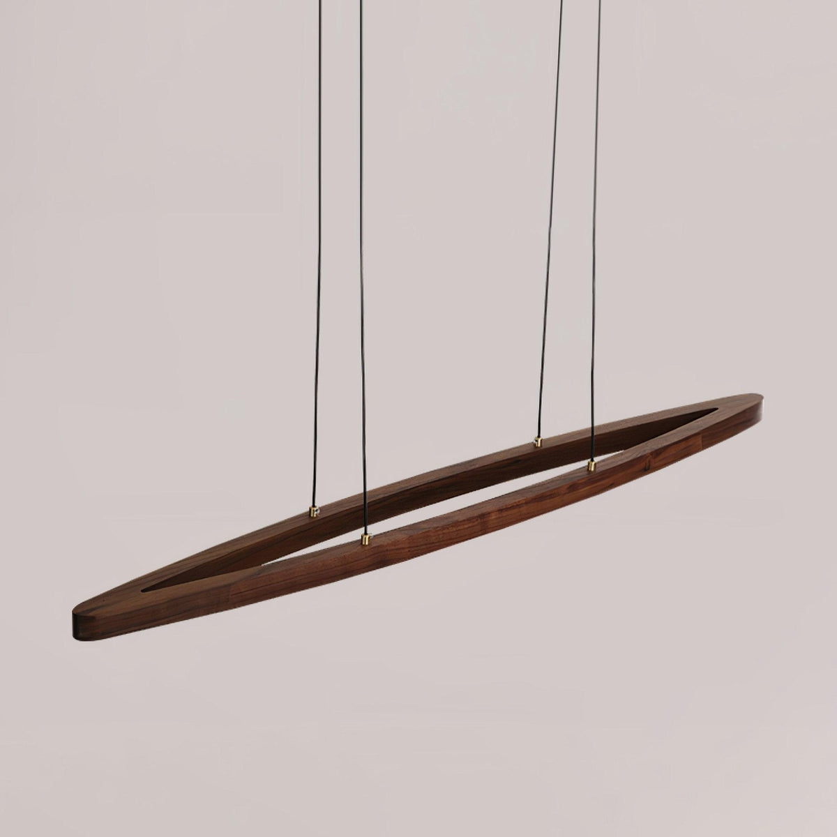 Walnut Arc Linear Pendant Lamp - Lamp Outdoor