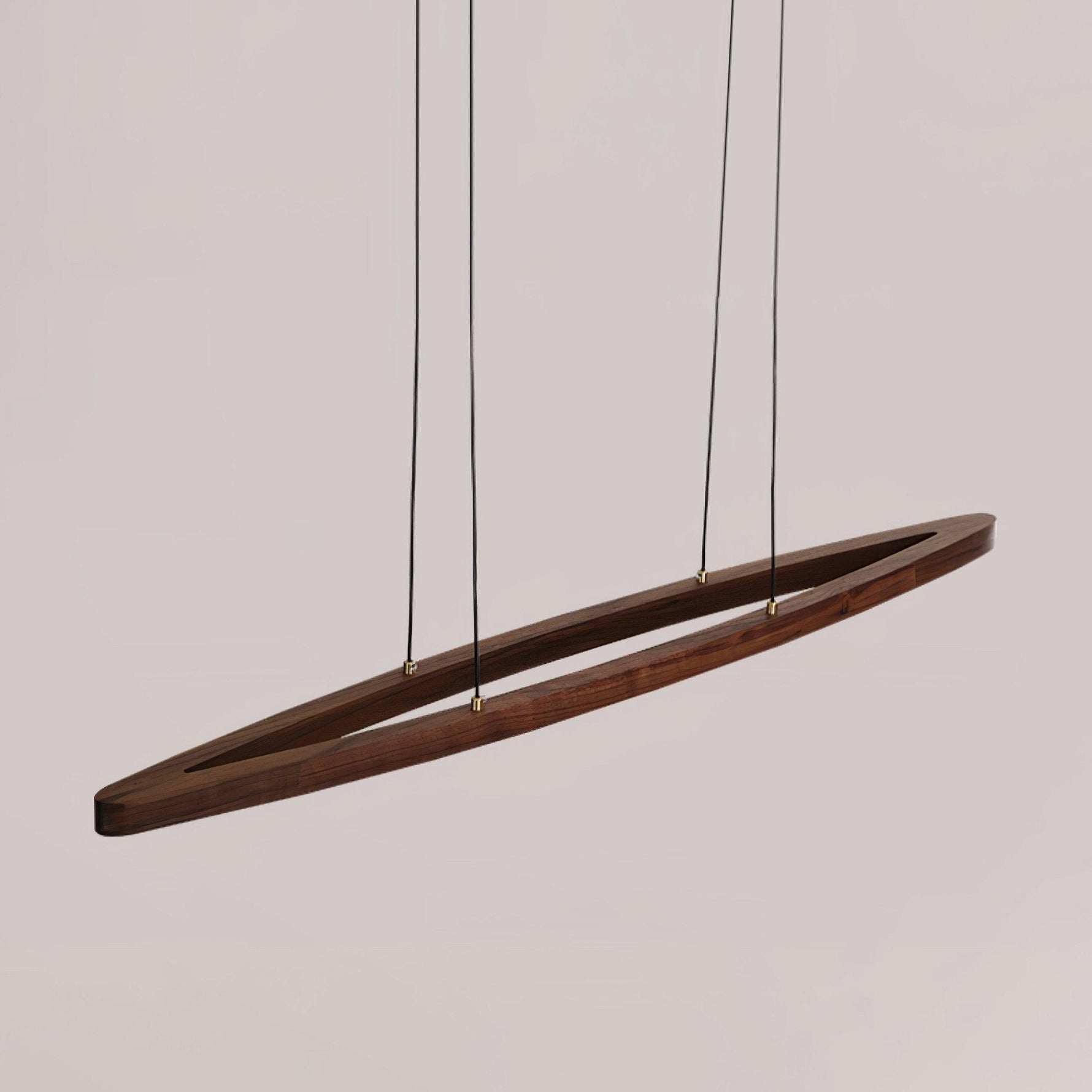 Walnut Arc Linear Pendant Lamp - Lamp Outdoor