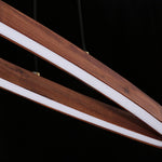 Walnut Arc Linear Pendant Lamp - Lamp Outdoor