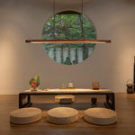 Walnut Arc Linear Pendant Lamp - Lamp Outdoor