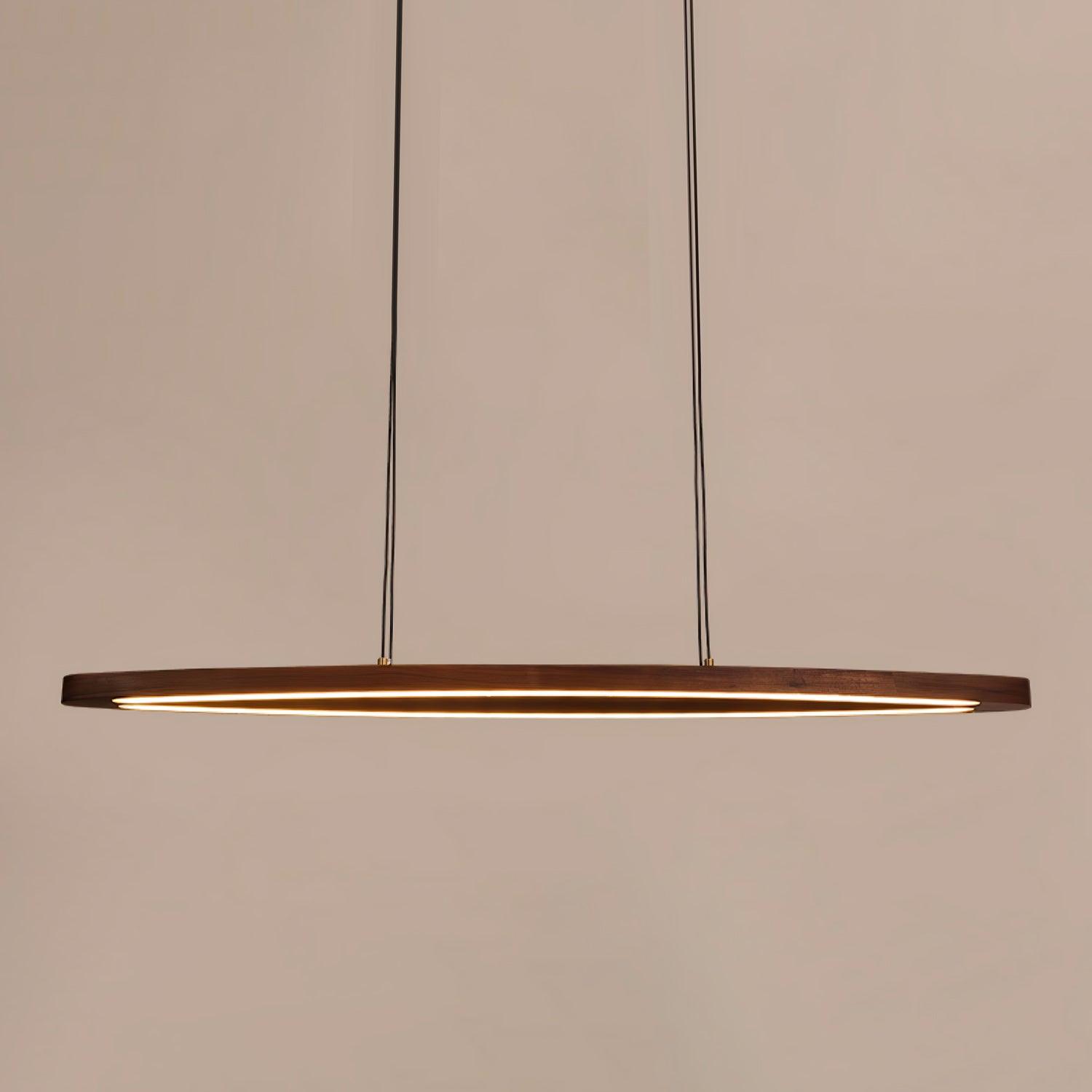 Walnut Arc Linear Pendant Lamp - Lamp Outdoor