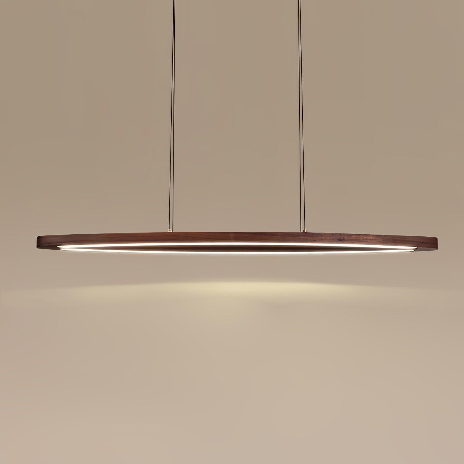 Walnut Arc Linear Pendant Lamp - Lamp Outdoor