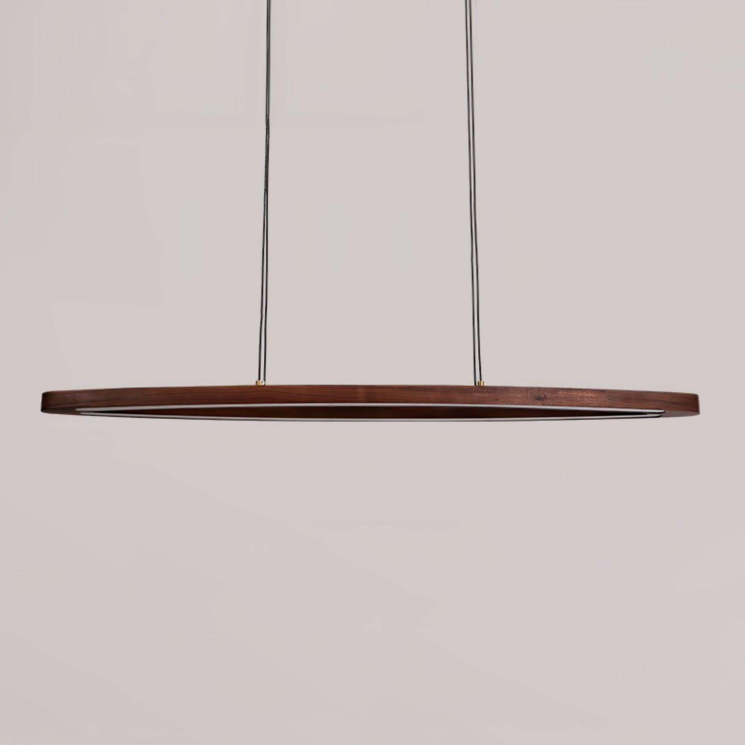 Walnut Arc Linear Pendant Lamp - Lamp Outdoor