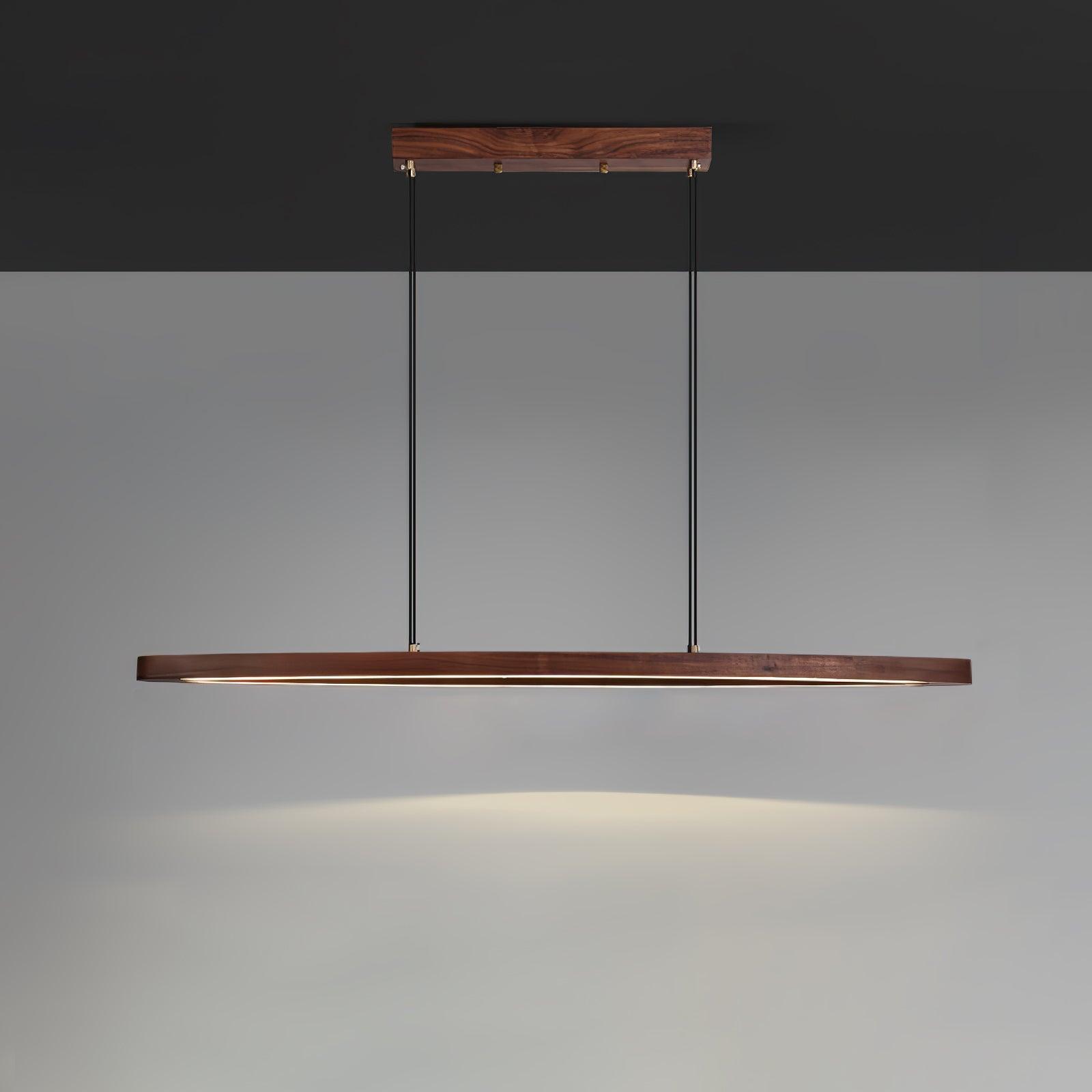 Walnut Arc Linear Pendant Lamp - Lamp Outdoor