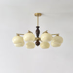 Aurora Chandelier Walnut Beige Orb - Lamp Outdoor
