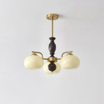 Aurora Chandelier Walnut Beige Orb - Lamp Outdoor