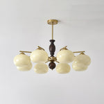 Aurora Chandelier Walnut Beige Orb - Lamp Outdoor