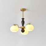 Aurora Chandelier Walnut Beige Orb - Lamp Outdoor