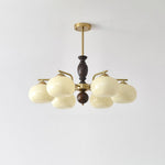 Aurora Chandelier Walnut Beige Orb - Lamp Outdoor