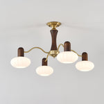 Aurora Chandelier Walnut Embrace White Finish - Lamp Outdoor